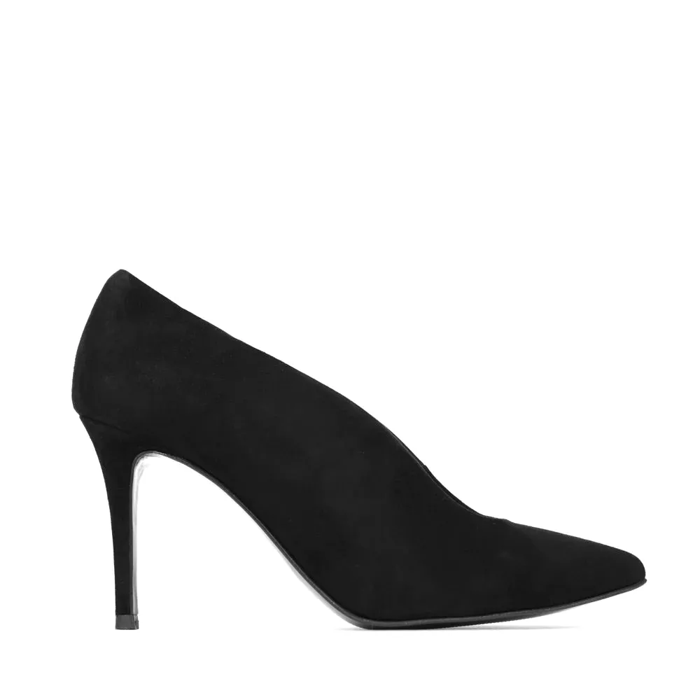 AMALIA STILETTOS BLACK SUEDE 8CM HEEL