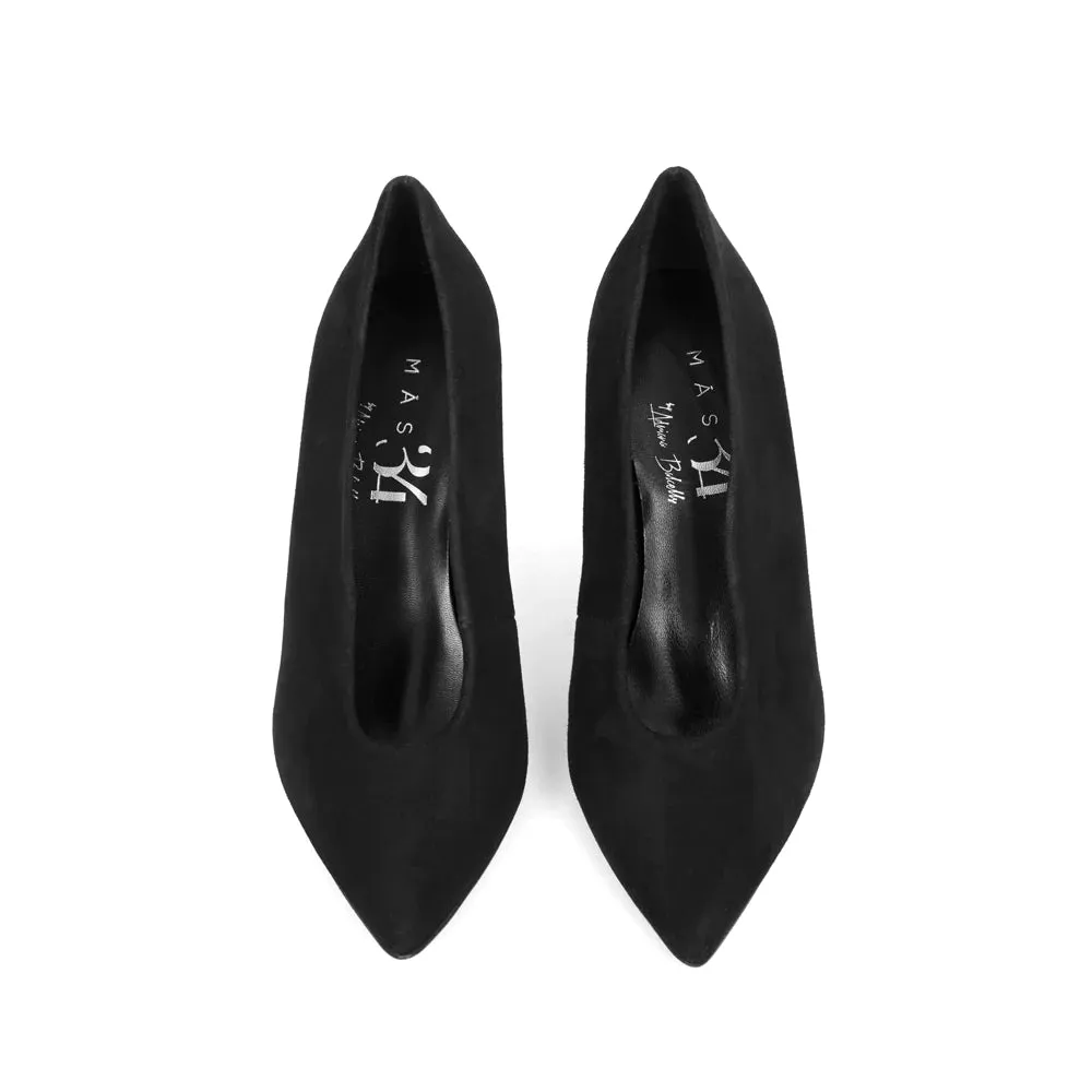 AMALIA STILETTOS BLACK SUEDE 8CM HEEL