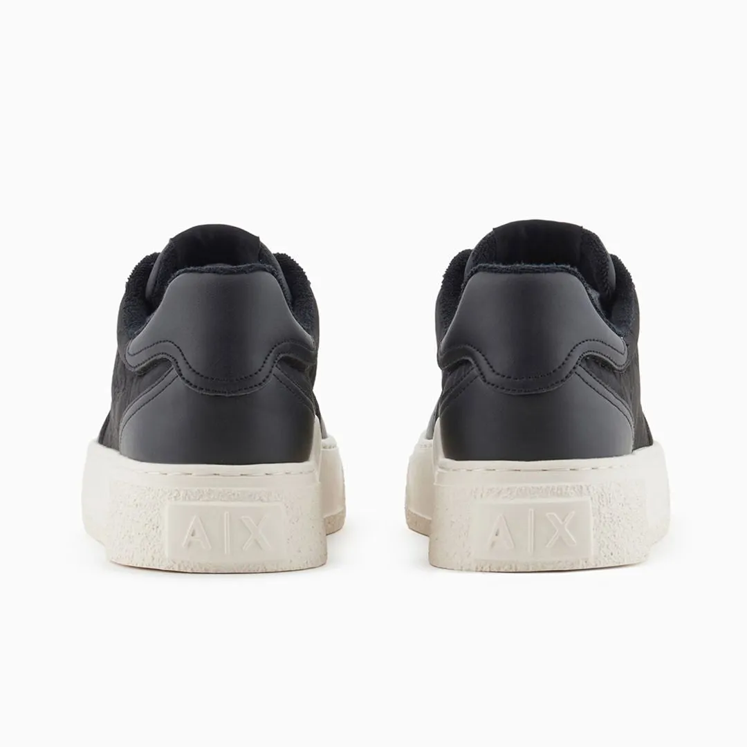 ARMANI EXCHANGE Fabric Allover Logo Sneakers XUX196-BLK