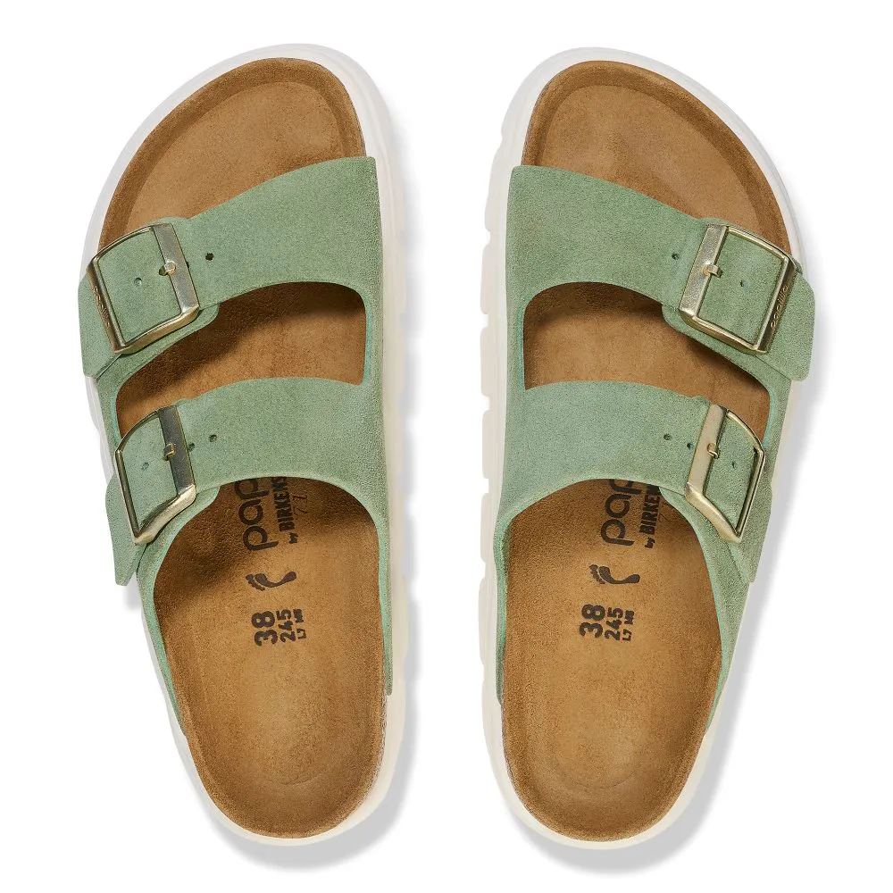 'Birkenstock' Women's Arizona Chunky Suede Leather Sandal - Green Tea