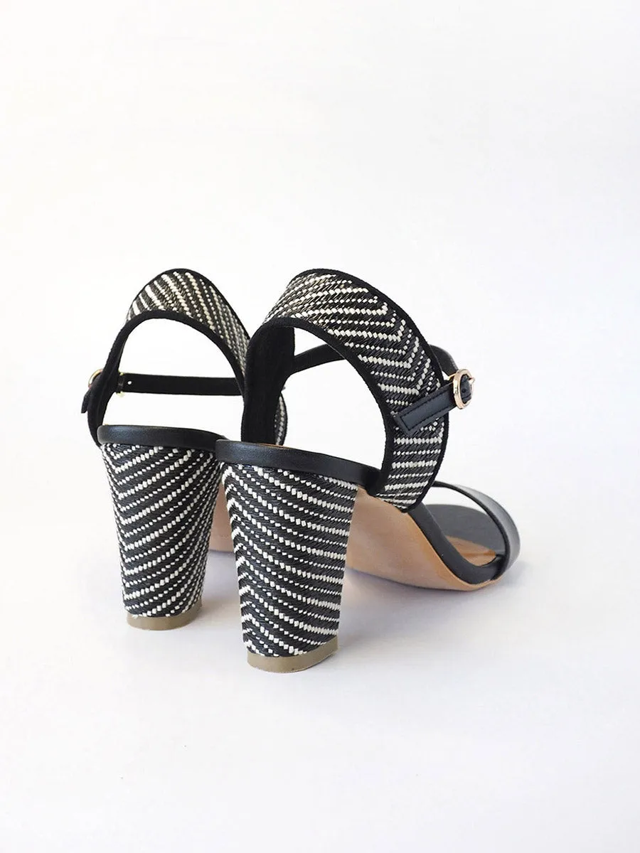 BOHO sandal on broad heel