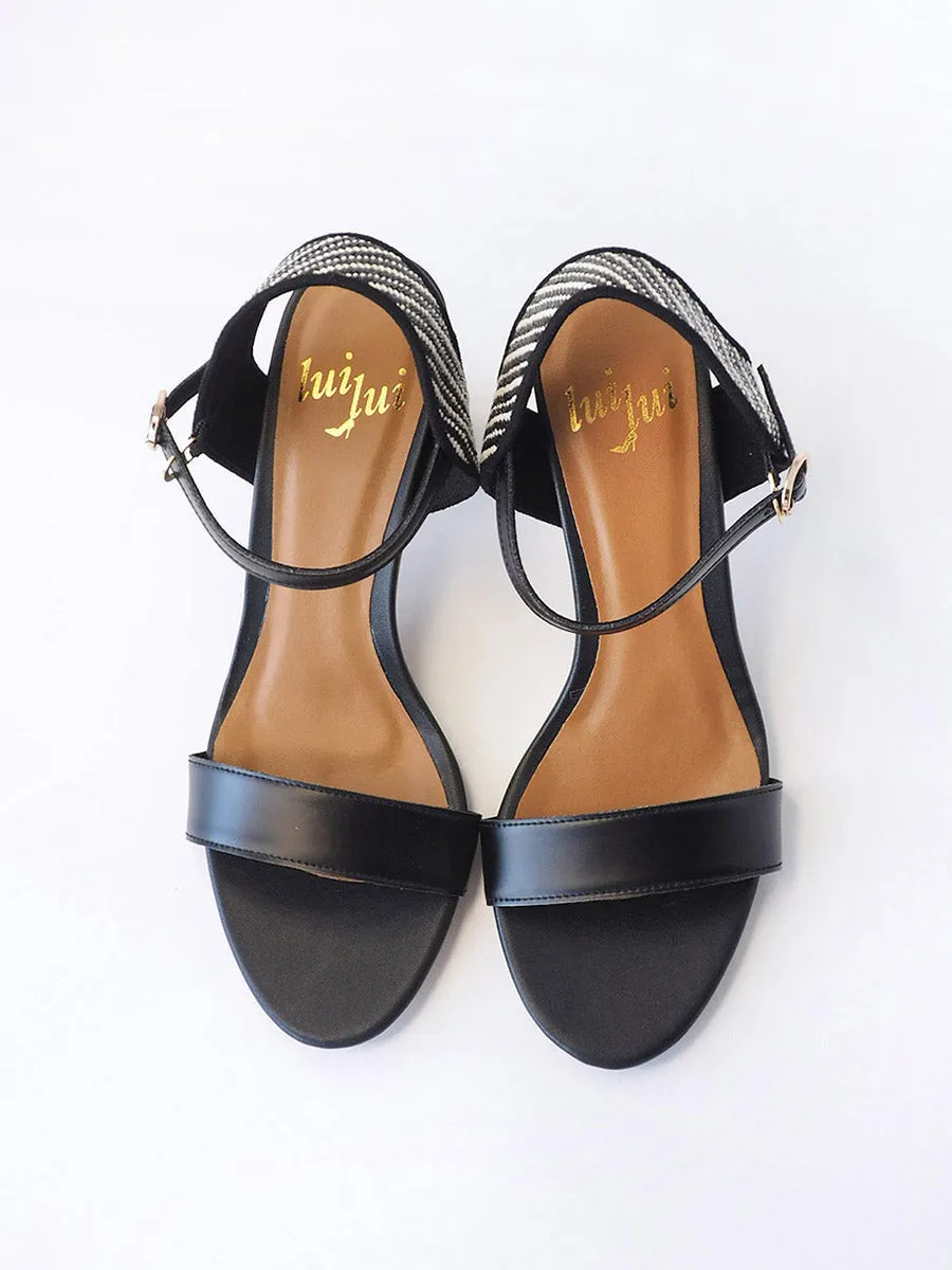 BOHO sandal on broad heel
