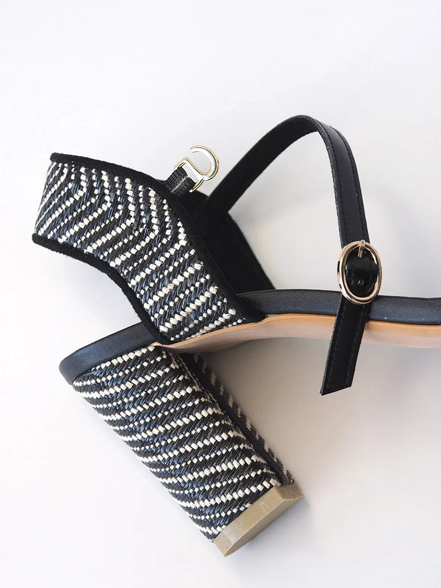 BOHO sandal on broad heel
