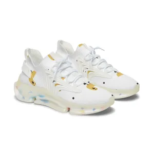 Chic Women's Mesh Sneakers with Whimsical Bird Design - Lightweight Active Footwear