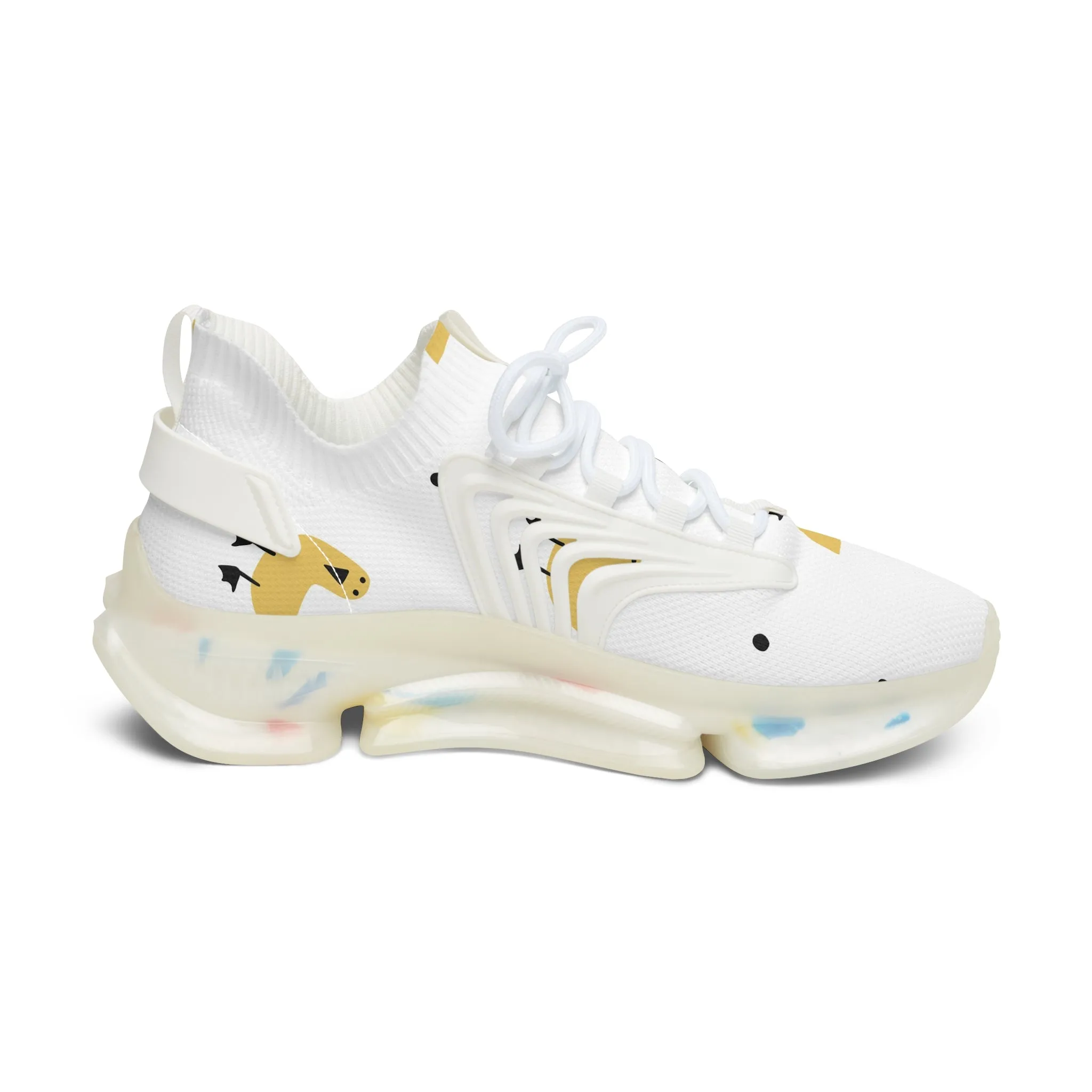 Chic Women's Mesh Sneakers with Whimsical Bird Design - Lightweight Active Footwear