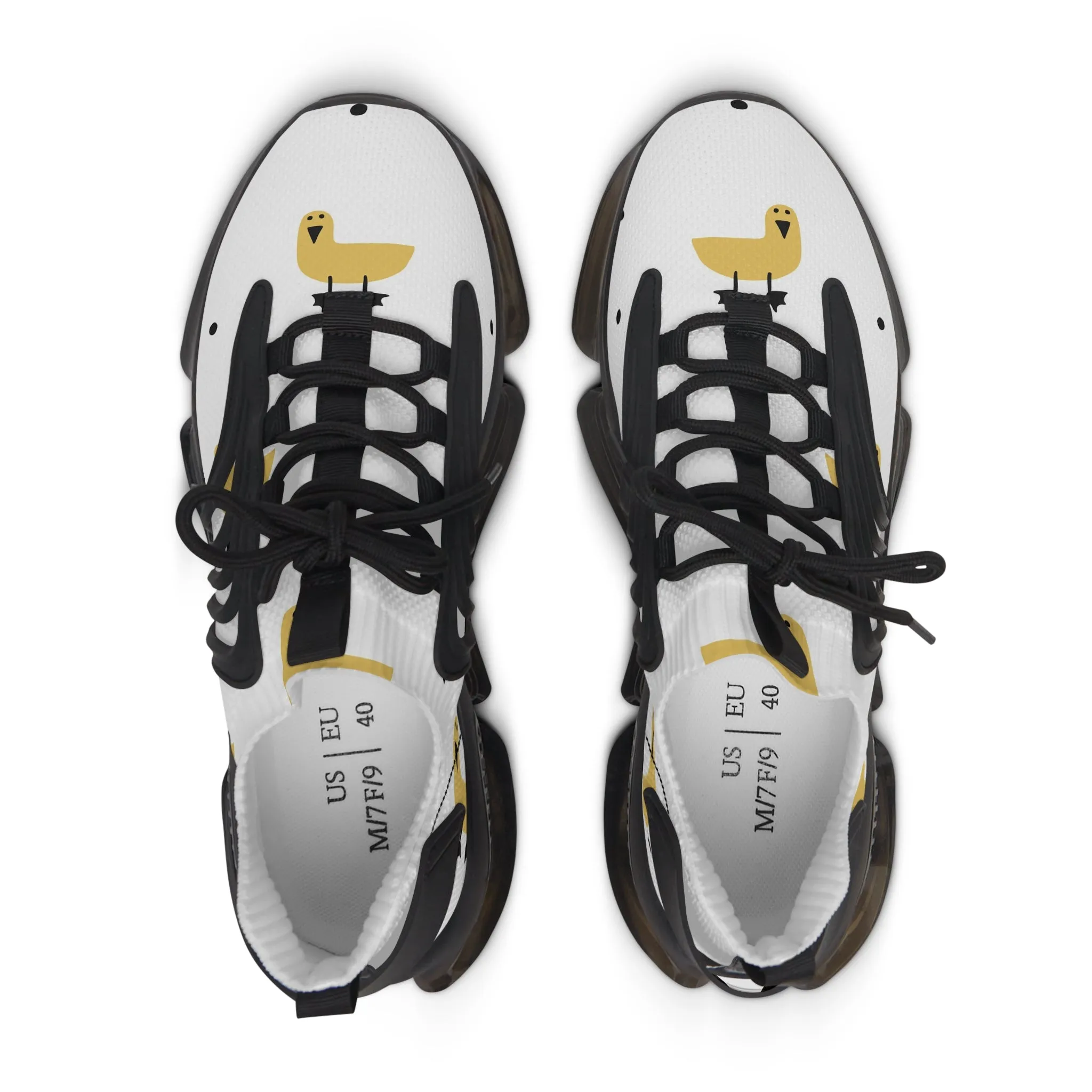 Chic Women's Mesh Sneakers with Whimsical Bird Design - Lightweight Active Footwear