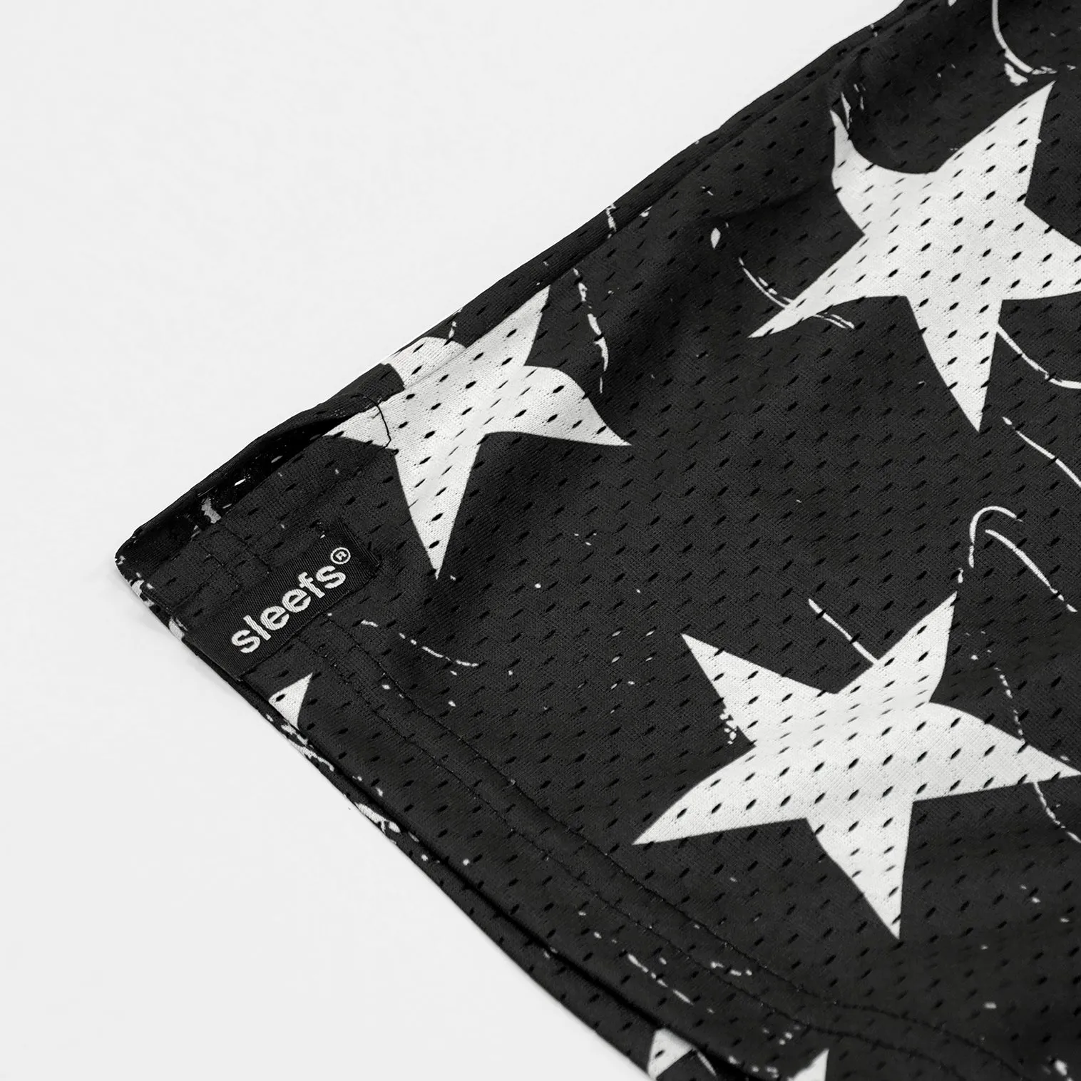 Classic Black White Stars Shorts - 7"