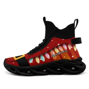 Corporate Gifts,Personalized Santa Sneakers, Custom Christmas and Skull Shoes, Glow at Night Shoes, Unique Gift for Christmas
