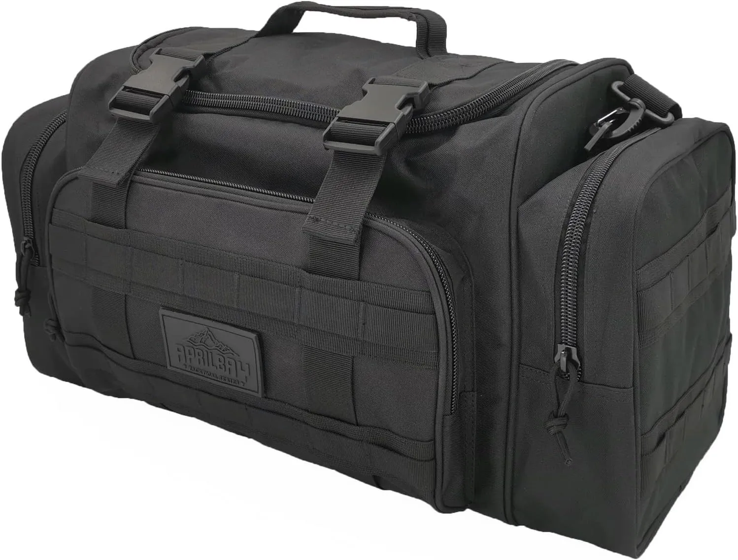 Duffel Bag ?C Heavy Duty Tactical Gym Bag for Men, Splashwater-Proof Weekender Travel Bag for Basketball, Football, Soccer, Hiking, and Hunting (Black)