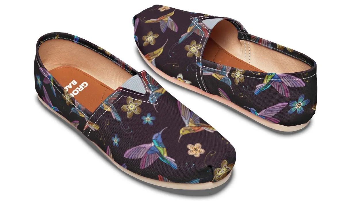 Embroidery Hummingbirds Casual Shoes