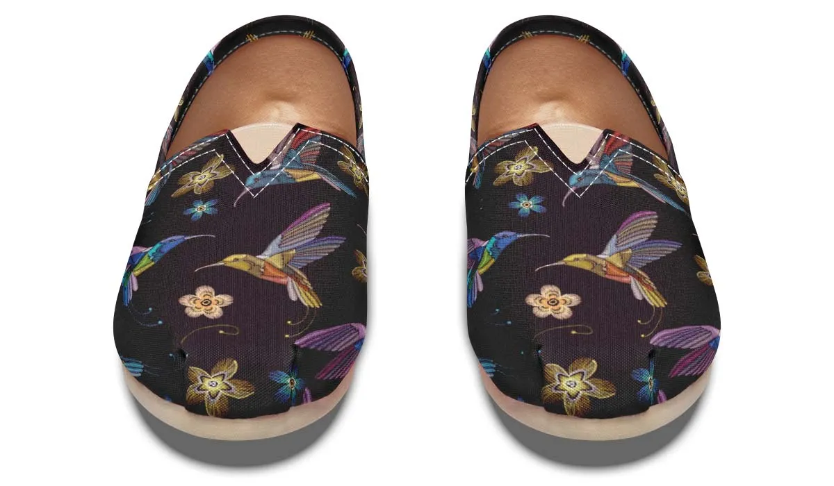 Embroidery Hummingbirds Casual Shoes