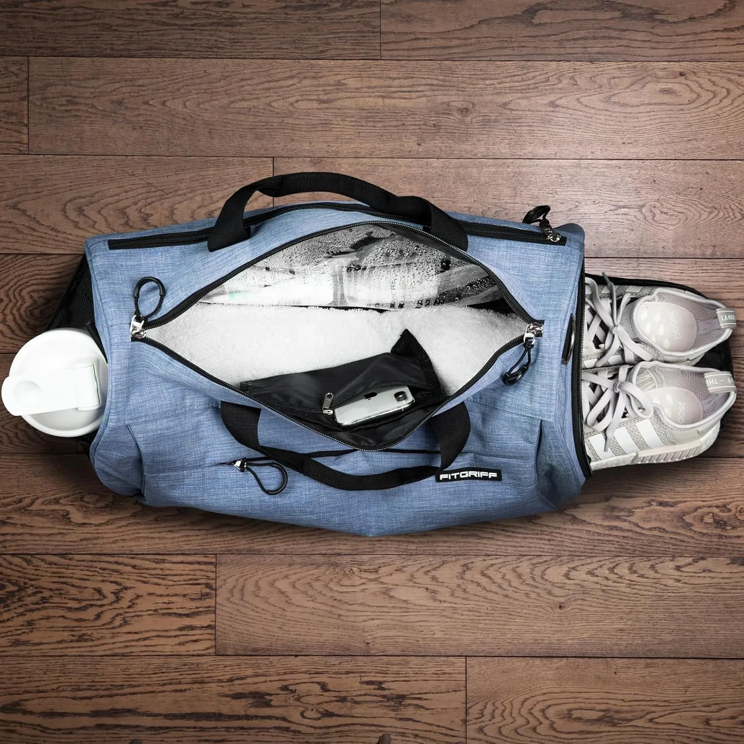 Fitgriff? Gym Bag for Men & Women with Shoe & Wet Compartment - Duffle Bag for Travel, Sports, Fitness & Workout