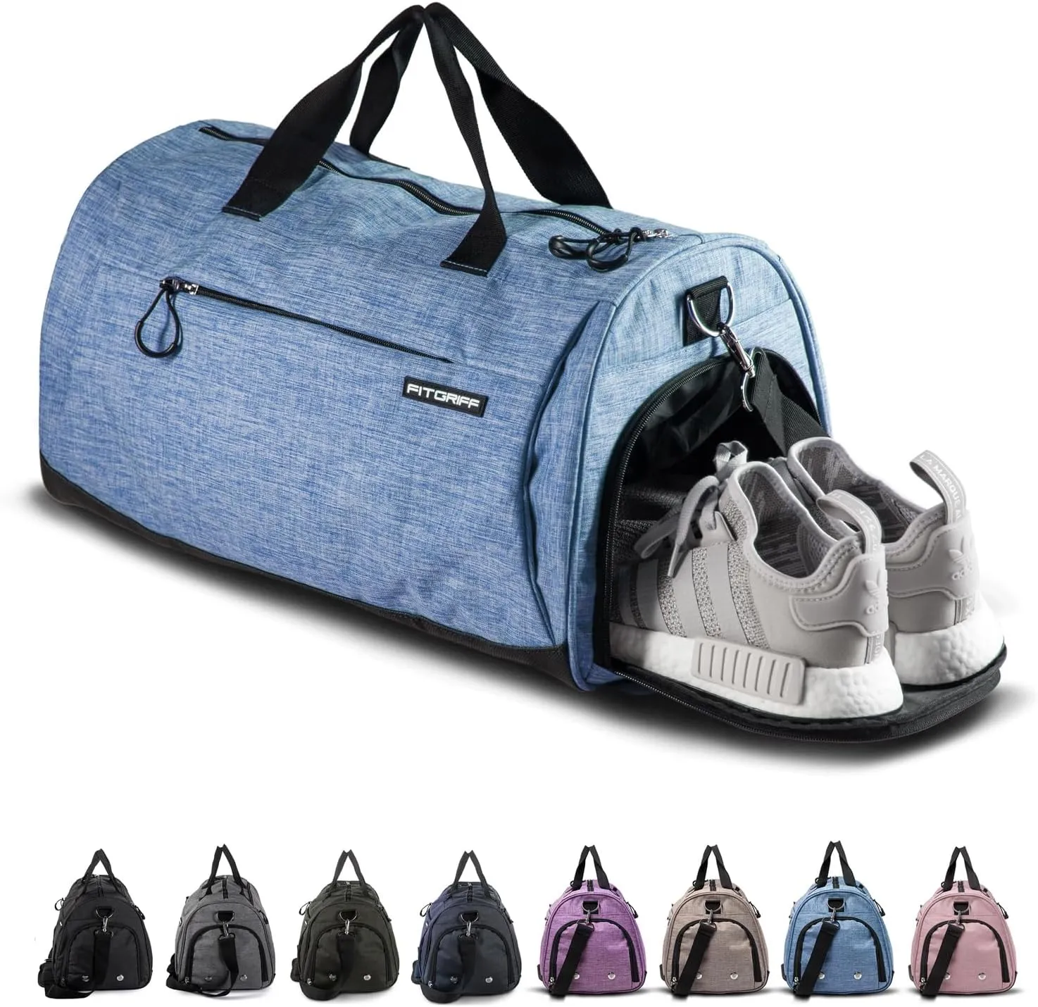 Fitgriff? Gym Bag for Men & Women with Shoe & Wet Compartment - Duffle Bag for Travel, Sports, Fitness & Workout