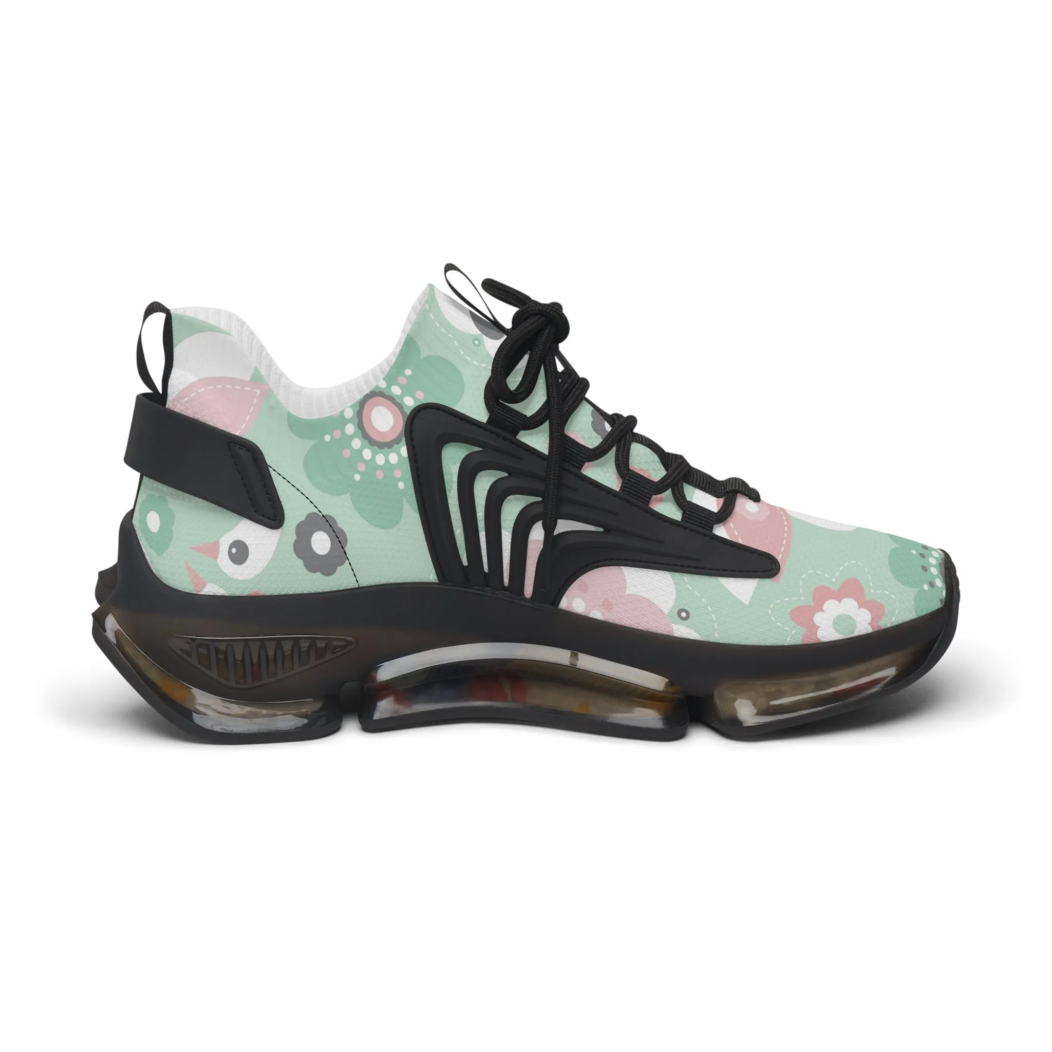 Floral Print Women's Mesh Sneakers - Trendy and Comfortable Athletic Footwear