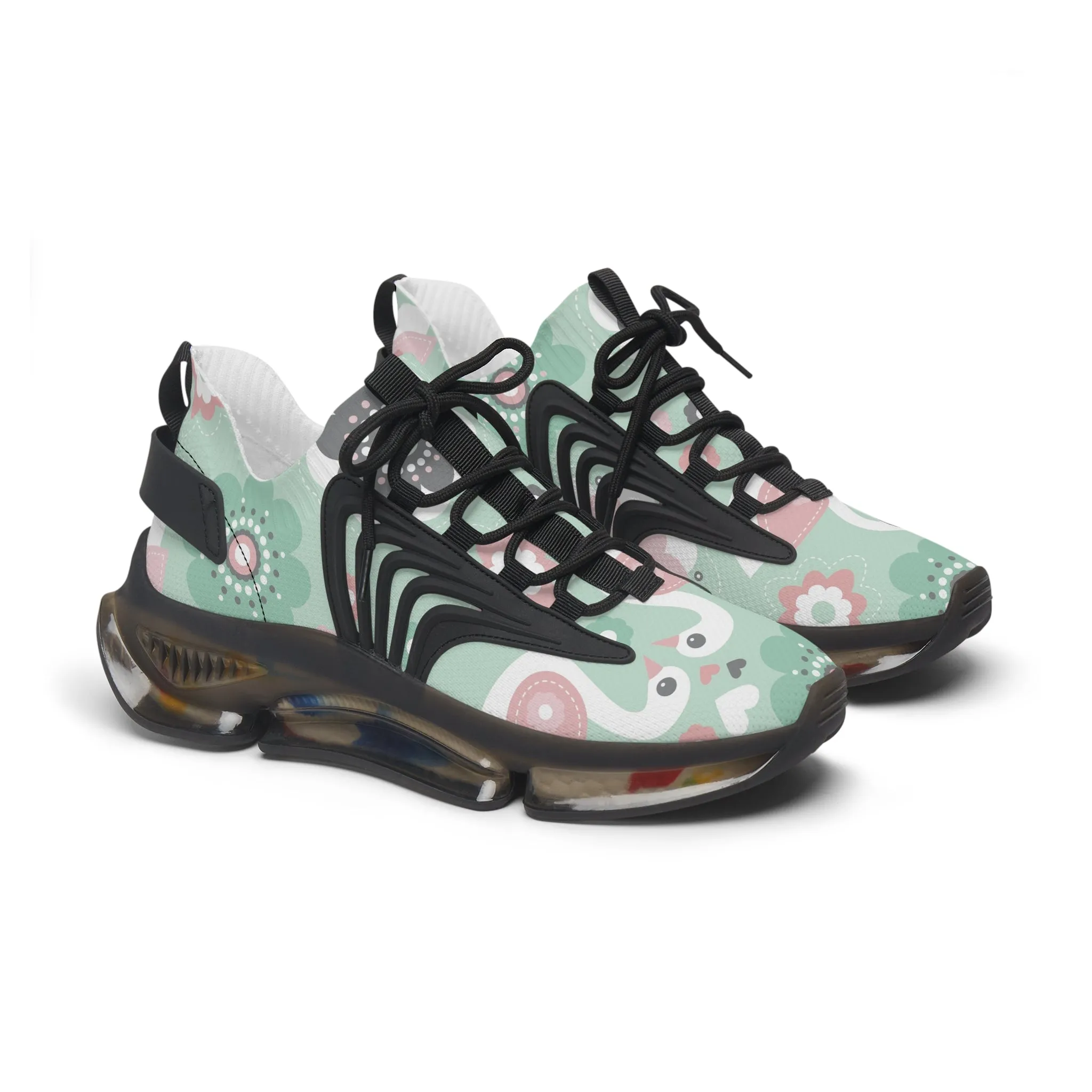 Floral Print Women's Mesh Sneakers - Trendy and Comfortable Athletic Footwear