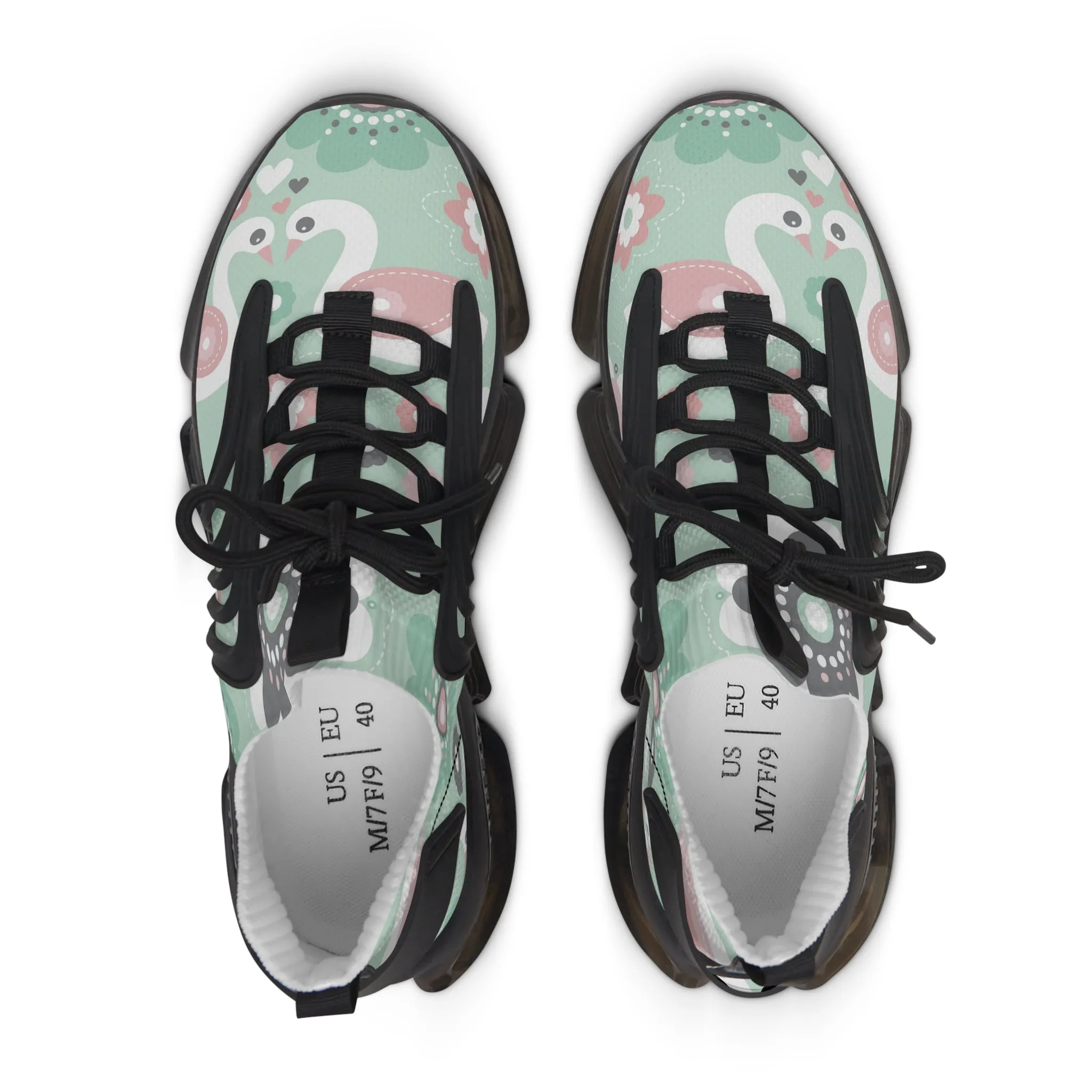 Floral Print Women's Mesh Sneakers - Trendy and Comfortable Athletic Footwear