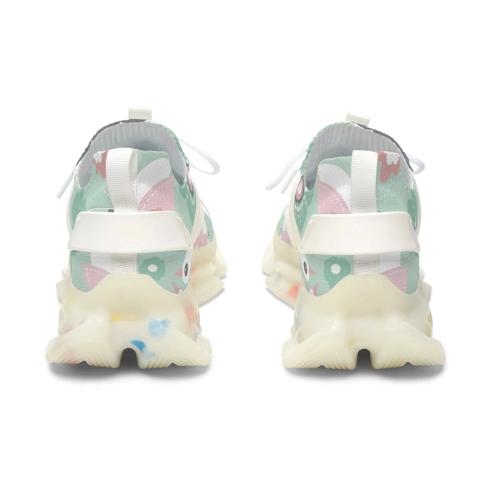 Floral Print Women's Mesh Sneakers - Trendy and Comfortable Athletic Footwear