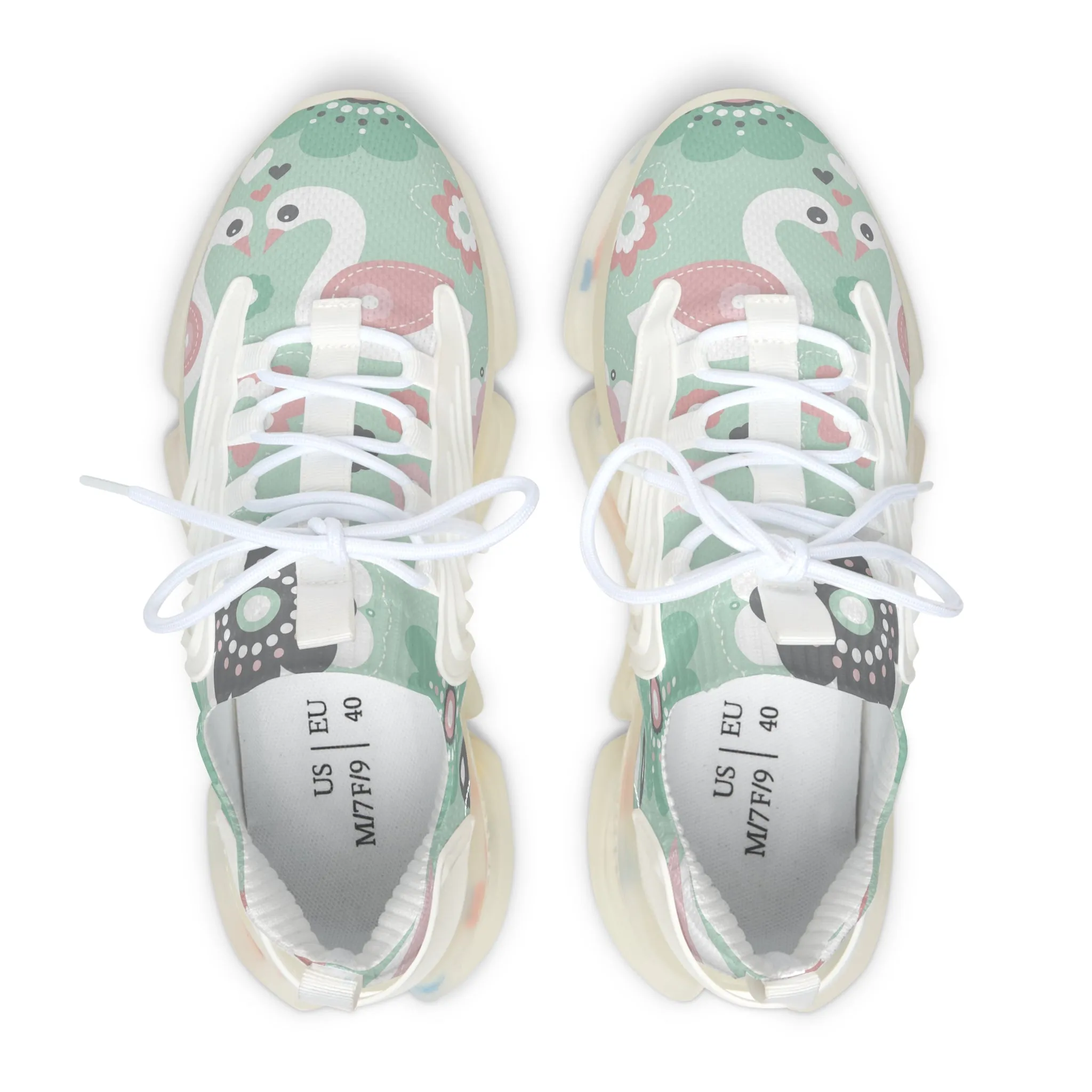 Floral Print Women's Mesh Sneakers - Trendy and Comfortable Athletic Footwear