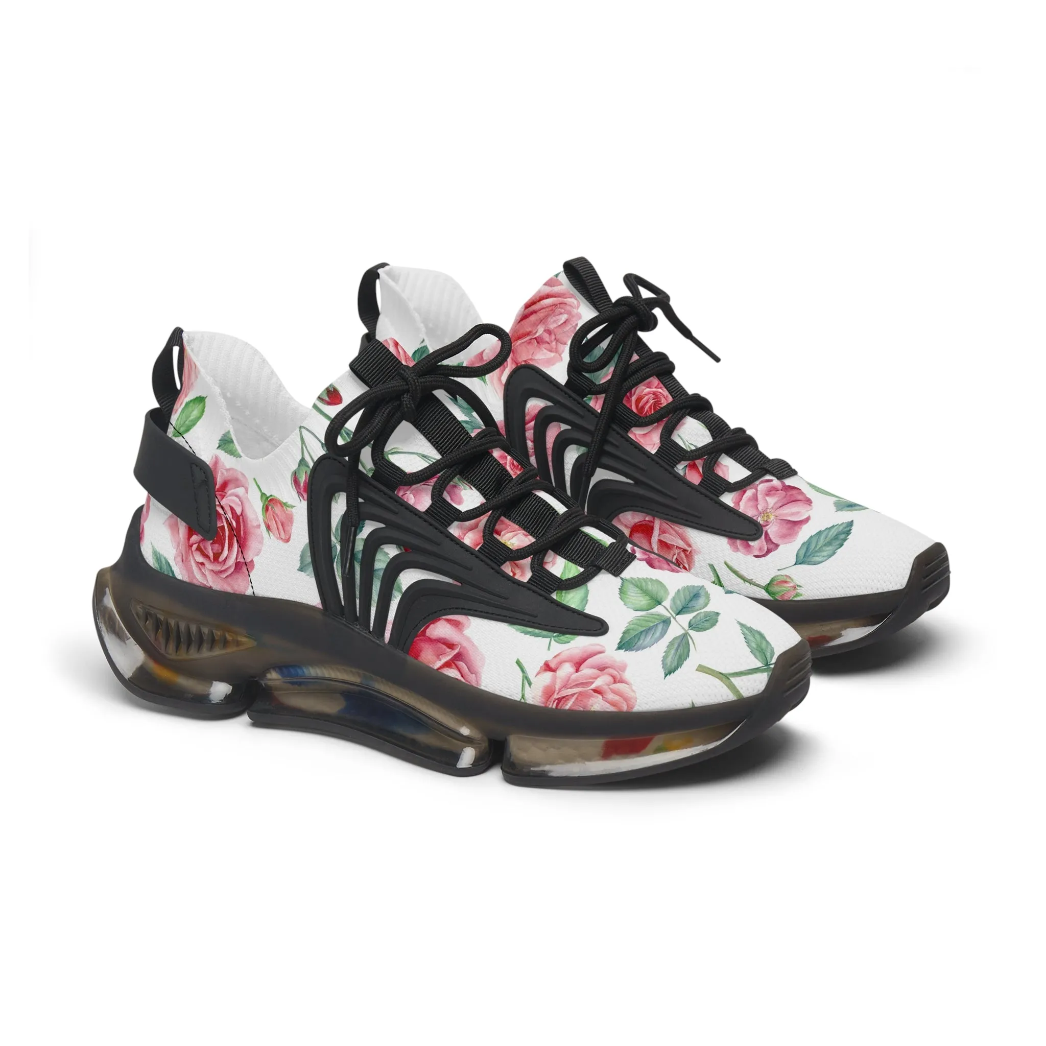 Floral Women's Mesh Sneakers - Trendy Floral Design for Casual Comfort