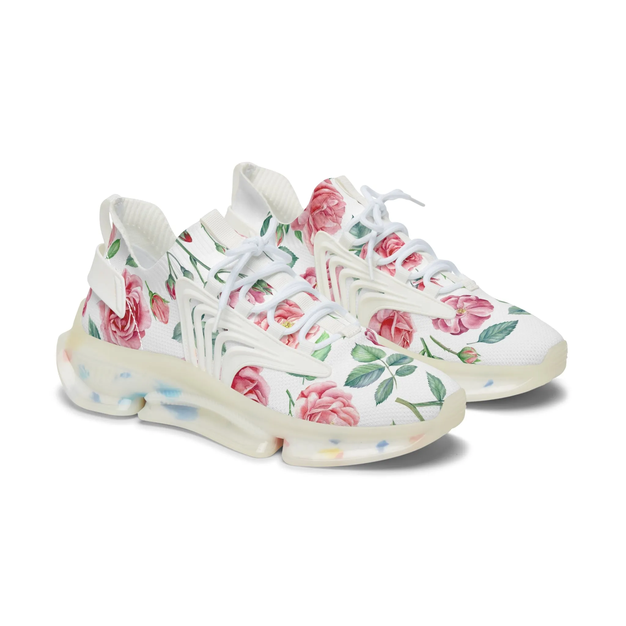 Floral Women's Mesh Sneakers - Trendy Floral Design for Casual Comfort