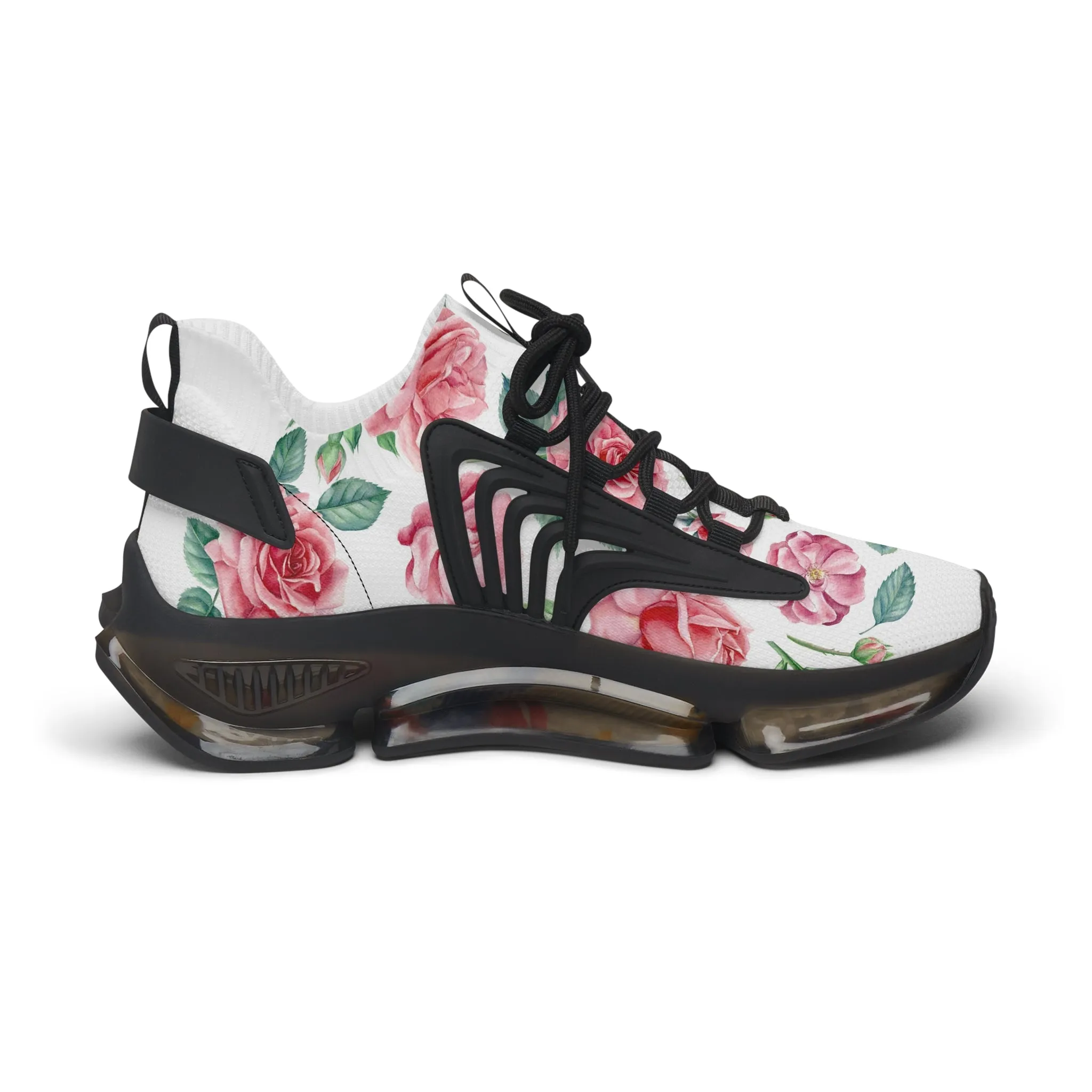 Floral Women's Mesh Sneakers - Trendy Floral Design for Casual Comfort