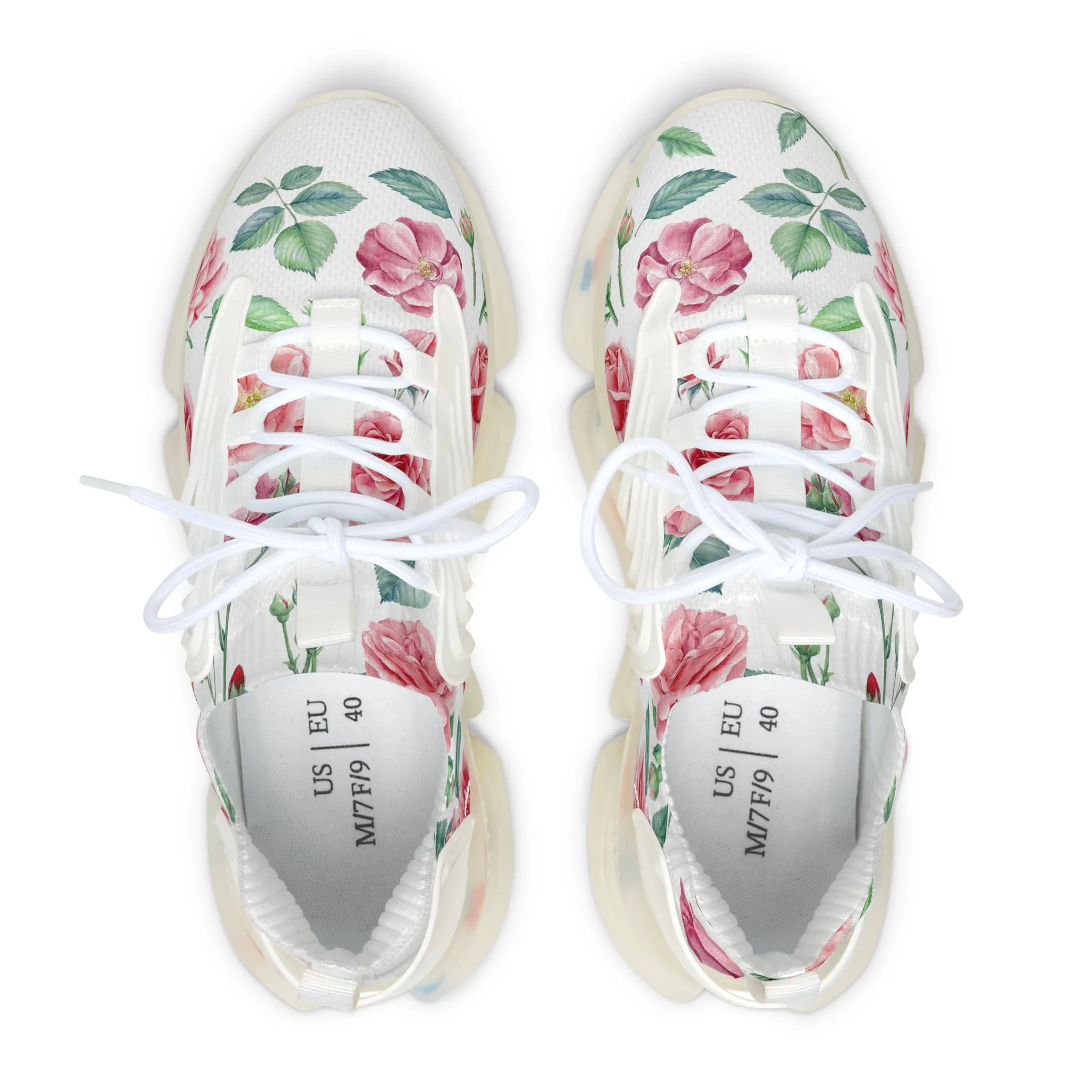 Floral Women's Mesh Sneakers - Trendy Floral Design for Casual Comfort