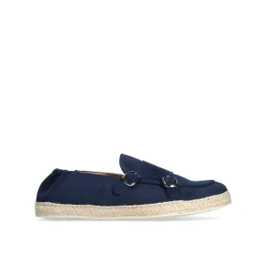 Franceschetti Maiori Men's Shoes Blue Suede Leather Double Buckle Sneakers (FCCT1000)