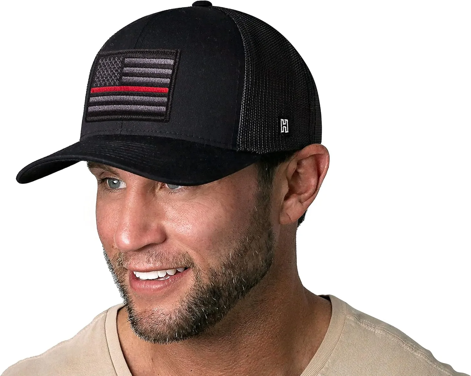 HAKA American Flag Hat, USA Trucker Hat for Men & Women, Adjustable Baseball Cap, Mesh Snapback, Durable Outdoor Hat