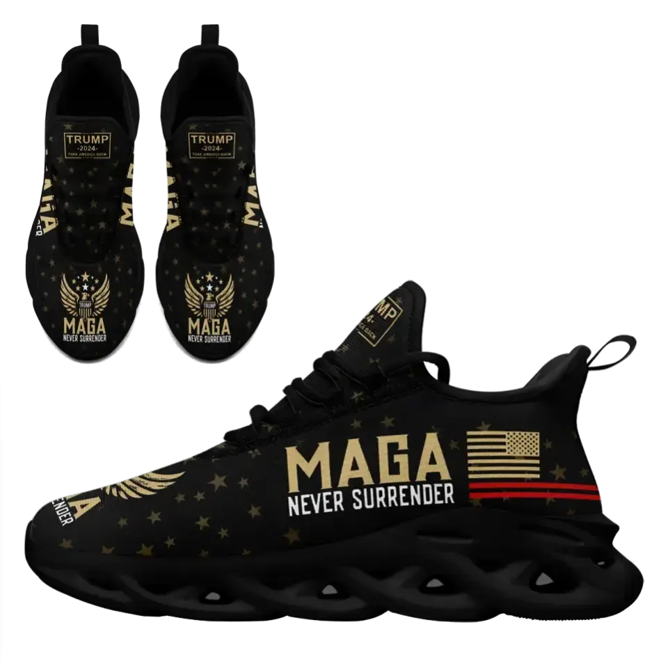 Holiday Gifts,Personalized Patriotic Sneakers, Custom Trump Shoes, Breathable MAGA Shoes