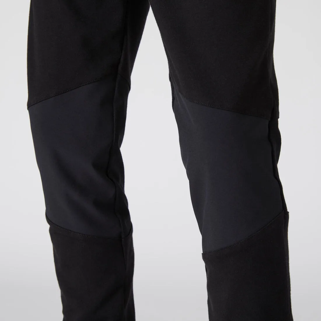 Kids' Light Slim-Fit Cotton Jogging Bottoms 500 - Black