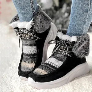 Lace-Up Outdoor Slipper Boots
