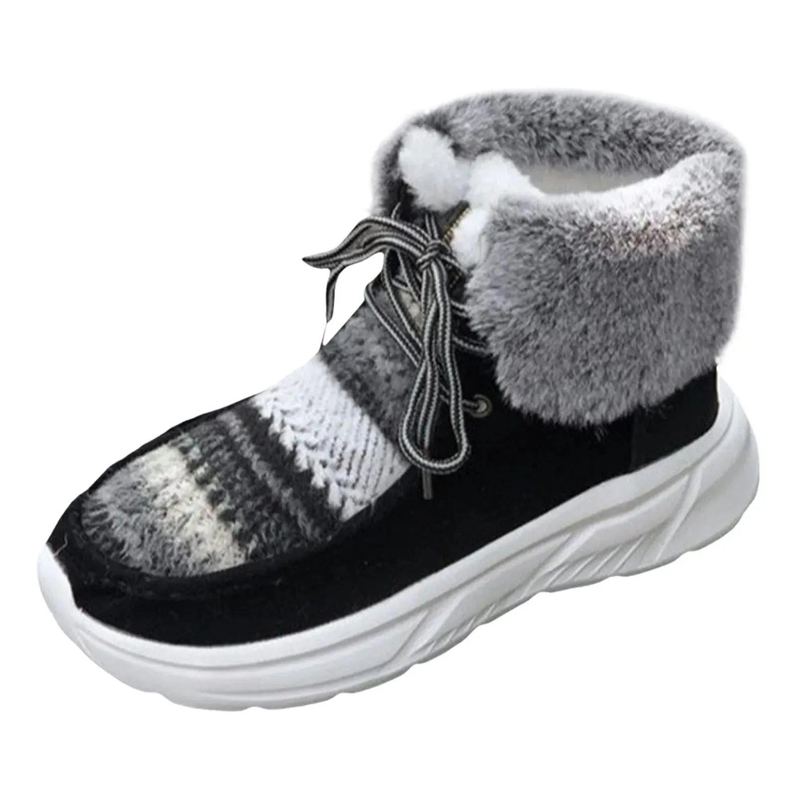Lace-Up Outdoor Slipper Boots
