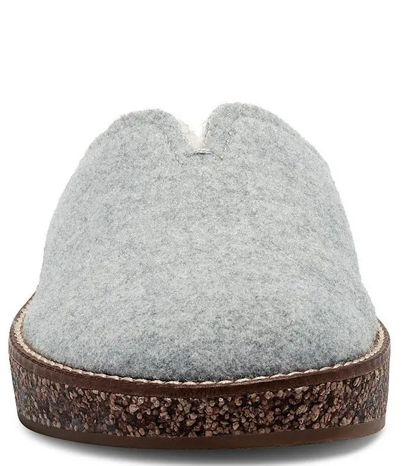 Lucky Brand Tamala 2 Light Grey Comfortable House Slippers Fur Lined Mule Scuff
