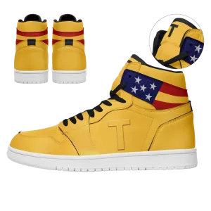 Luxury Gifts,Personalized High Top Sneakers, Custom Flag Shoes, Patriotic Shoes,AJ1H-24020045