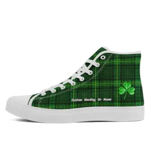 Luxury Gifts,Personalized Lucky Design Sneakers, Custom Green High-Top Shoes, Casual Shoes Gift,FN024-24025069