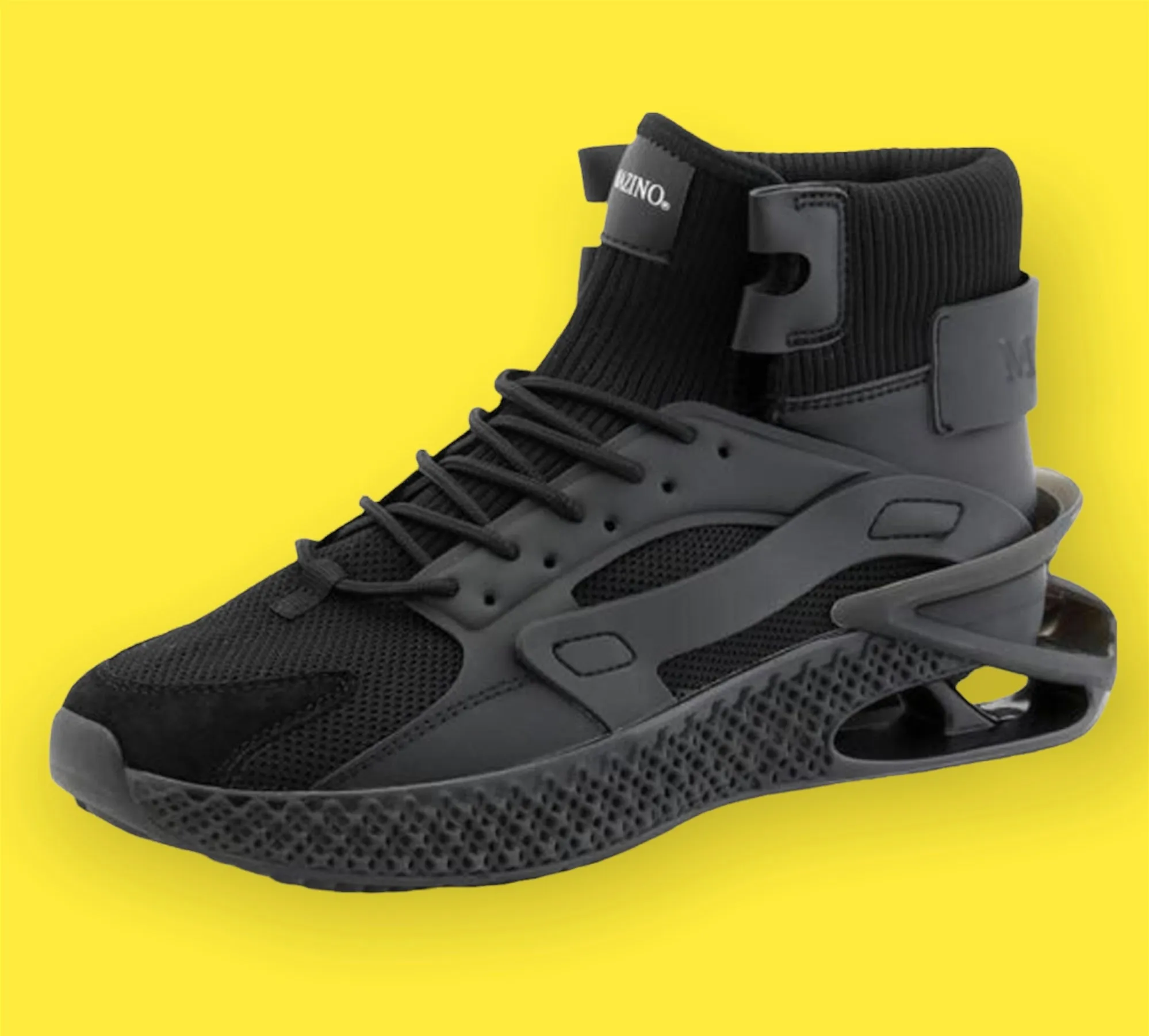 Mazino Aventurine Black Chunky High Top Sneakers - Men