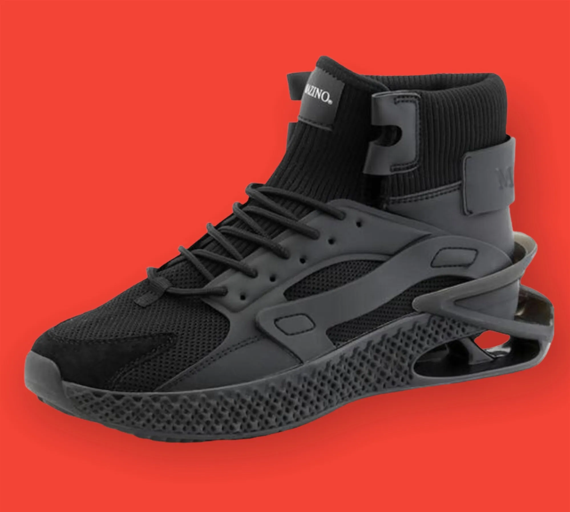 Mazino Aventurine Black Chunky High Top Sneakers - Men