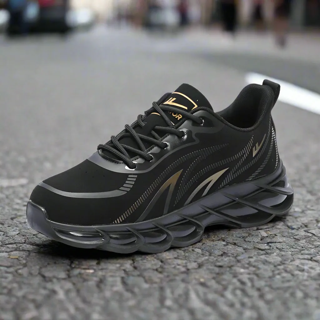 Men's Breathable Trendy Casual Sneakers - Black
