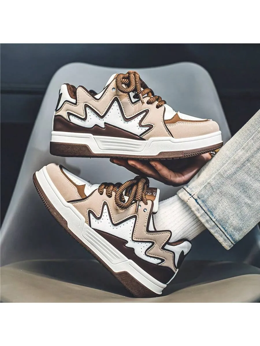 Men's Casual Low-Cut Breathable Chunky Sneakers, Trendy And Lightweight