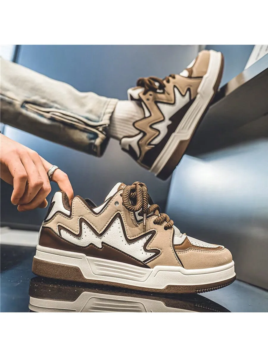 Men's Casual Low-Cut Breathable Chunky Sneakers, Trendy And Lightweight
