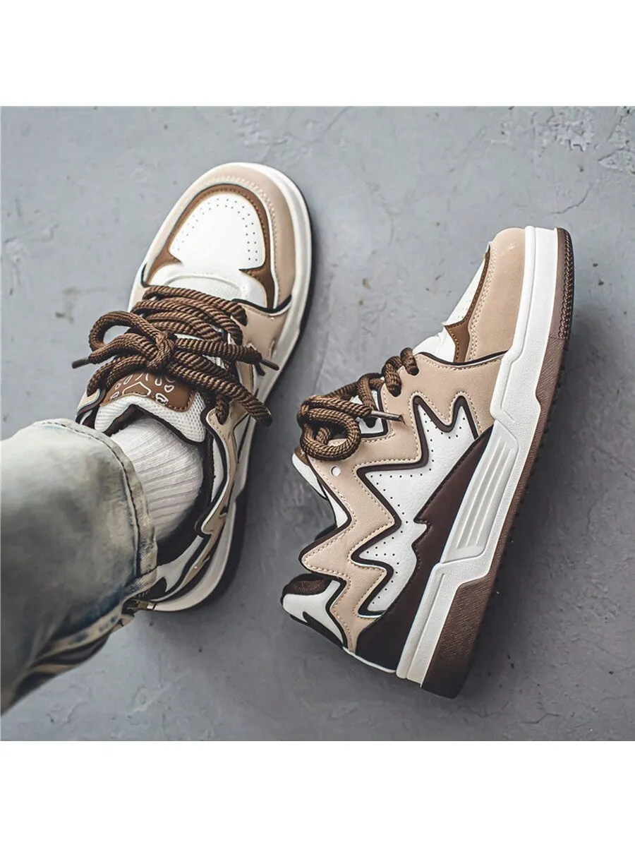 Men's Casual Low-Cut Breathable Chunky Sneakers, Trendy And Lightweight
