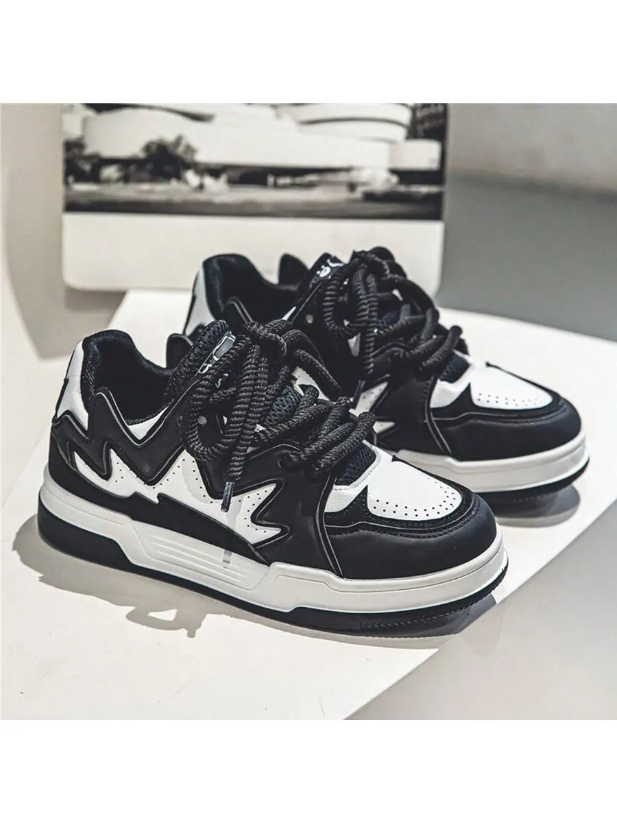 Men's Casual Low-Cut Breathable Chunky Sneakers, Trendy And Lightweight