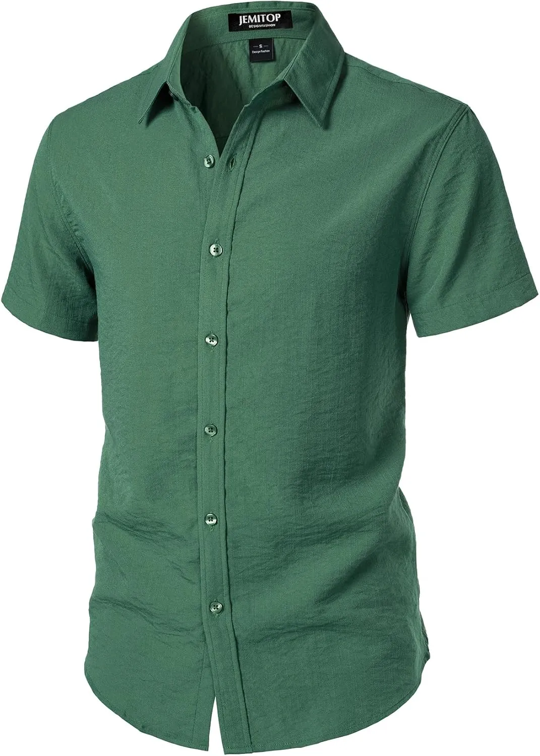 Men's Stretch Textured Short Sleeve Button Down Shirts Summer Casual Beach Wedding Vacation Shirt