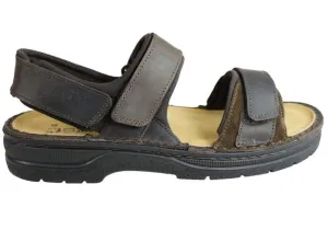Naot Men's Arthur Sandals- Crazy Horse Leather/Hash Suede