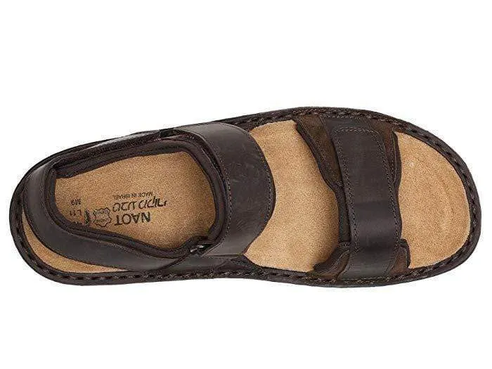 Naot Men's Arthur Sandals- Crazy Horse Leather/Hash Suede
