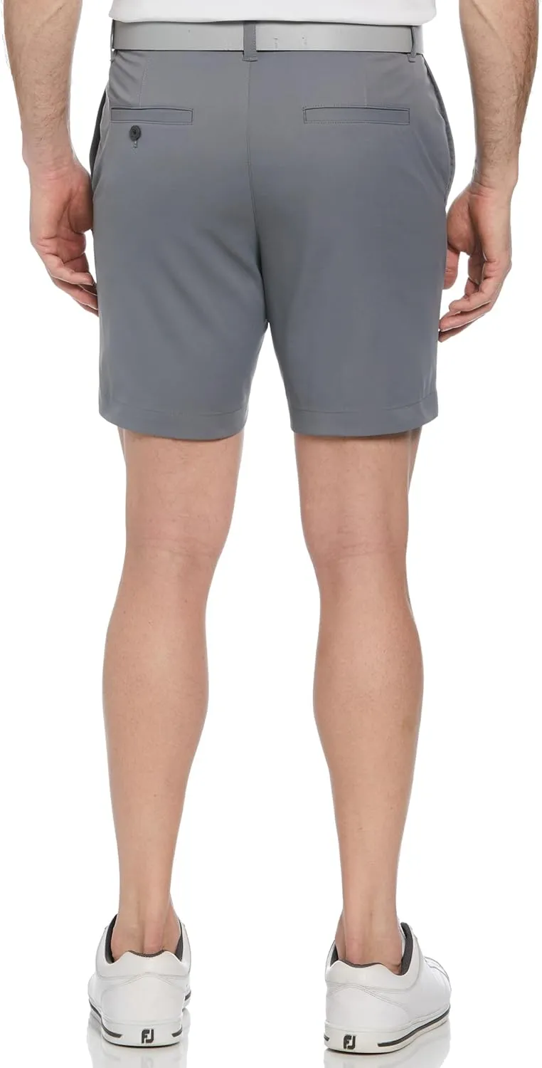 PGA TOUR Men's 7?? Flat Front Performance Stretch Golf Shorts with Active Waistband