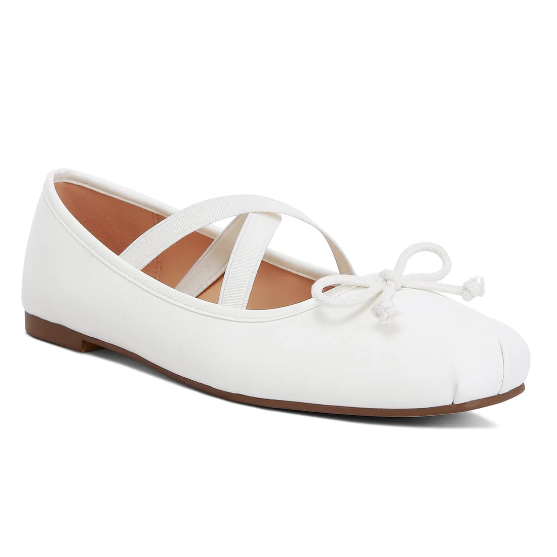 Recycled Faux Leather Ballet Flats