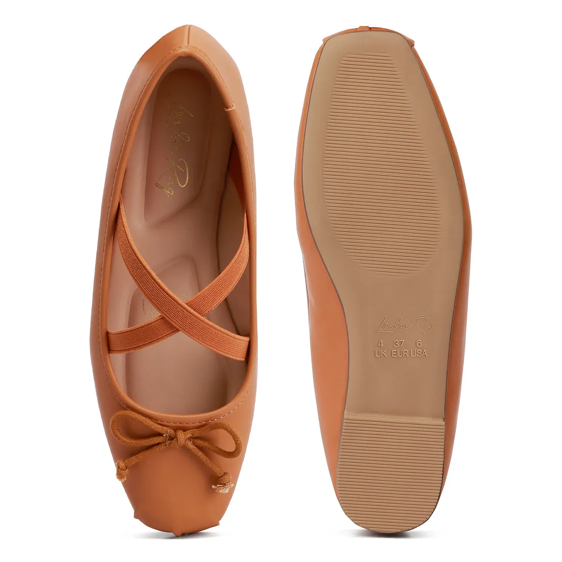 Recycled Faux Leather Ballet Flats