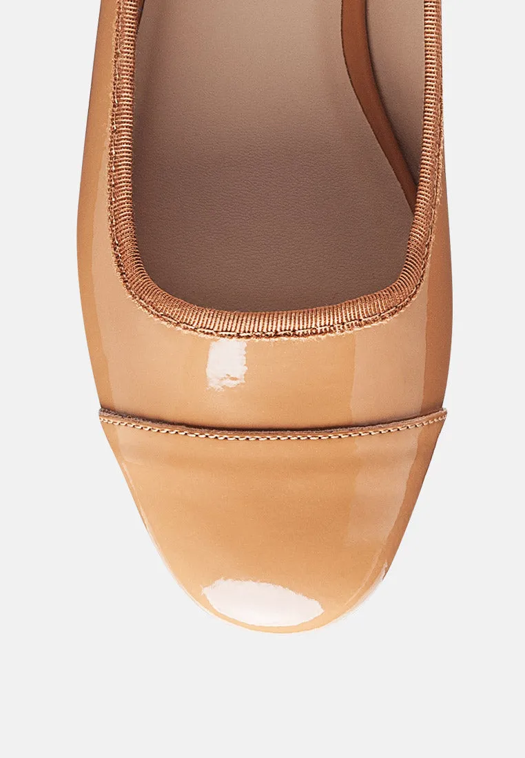 Round toe ballerina flat shoes