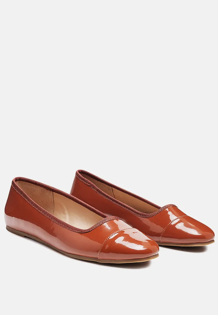 Round toe ballerina flat shoes